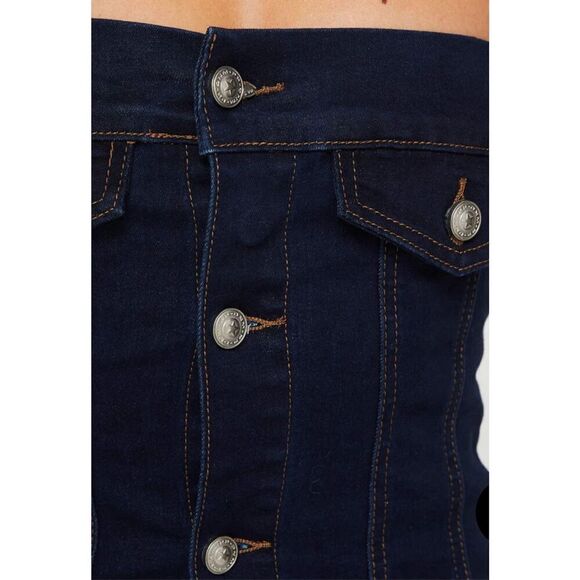 Princess Polly MARZA DENIM STRAPLESS MAXI DRESS INDIGO Nwot Size 2 - Picture 3 of 8